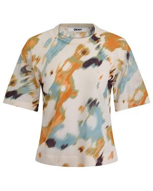 DKNY Short Sleeve Blouse - Blue