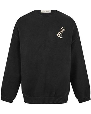 Fear Of God Waffle Crew Neck Jumper - Black