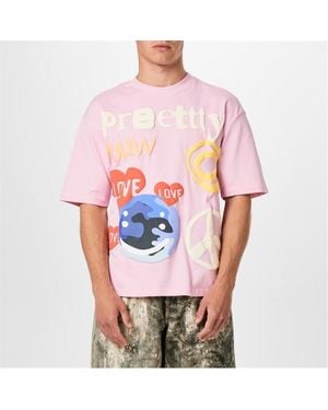 PRETTY BOY UGLY WORLD Peace T-shirt - Purple