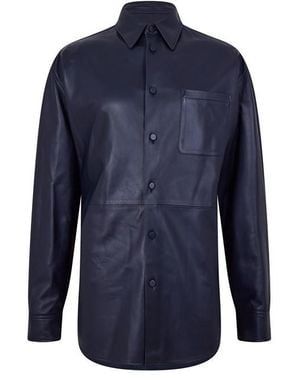 Off-White c/o Virgil Abloh Leather Shirt - Blue