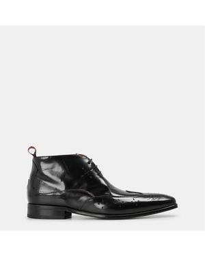 Jeffery West Slim Fit Chukka Boots - Black