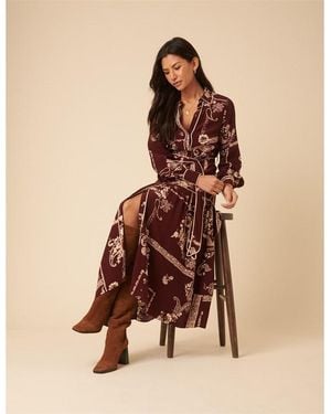 Nobody's Child Brooklyn Shirt Midi Dress - Brown