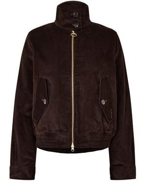 Barbour Corduroy Bomber Jacket - Brown