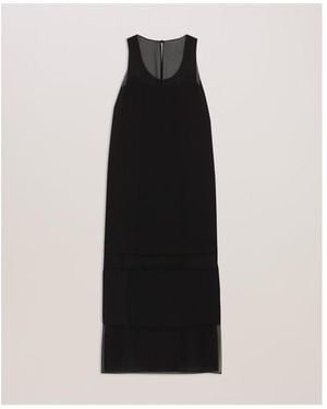 Ted Baker Short Sleeve Midi Dress - Black