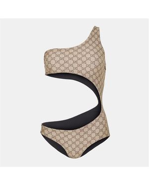 Gucci Gg Jersey One-Piece Swimsuit - Grey