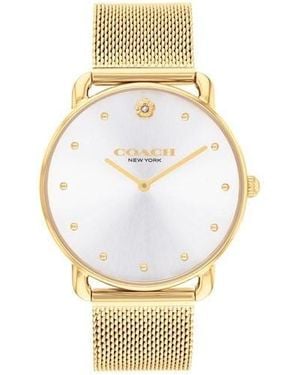 COACH Ladies Elliot Mesh Watch - Metallic