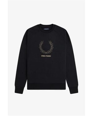 Fred Perry Fred Mid Logo Sweat Sn61 - Black