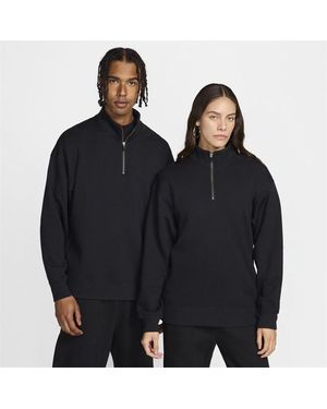 Nike Classics Quarter Zip Fleece Top - Black