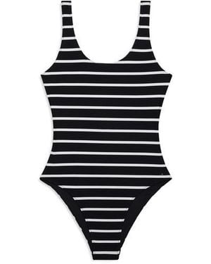 Anine Bing Jace Scoop Neck Swimsuit - Black