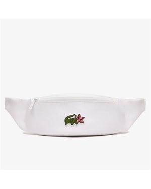 Lacoste Netflix Croc Print Waist Bag - White
