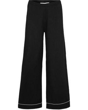 The Couture Club Knitted Panel Trousers - Black