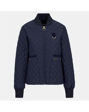 Barbour Reyna Diamond Quilted Fitted Jacket - Blue