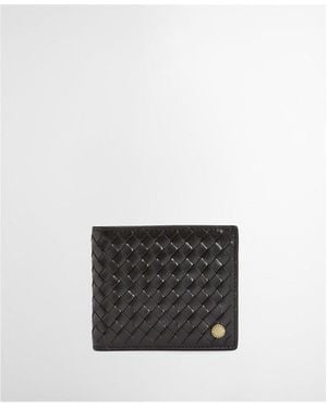 Barbour Farne Woven Leather Wallet - Black
