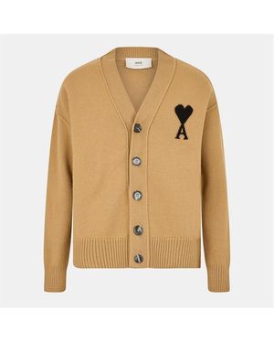 Ami Paris De Coeur Cardigan - Natural