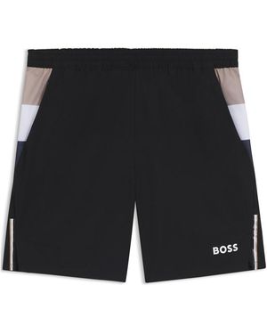 BOSS Active 9 Tennis Shorts, Moisture Managing - Black