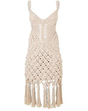 Balmain Strap Mini Dress - Natural