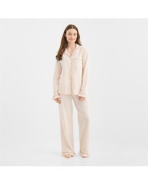 Chelsea Peers Long Sleeve Pyjama Set - Natural