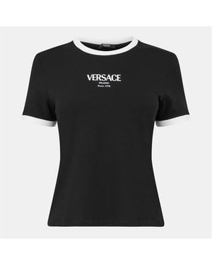 Versace Top With Print - Black