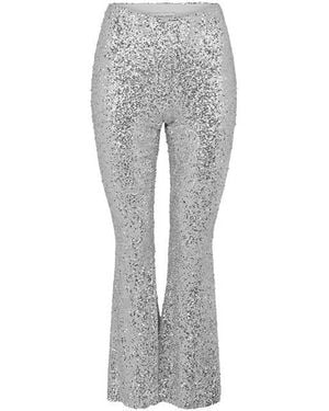 Never Fully Dressed Diva High Rise Flared Trousers - Natural
