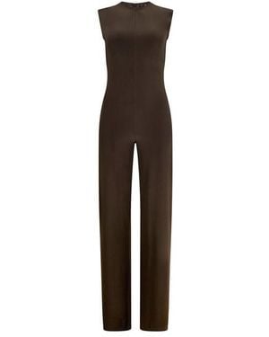 Norma Kamali Sleeveless Jumpsuit - Brown