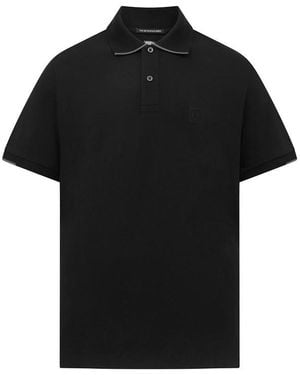 CP COMPANY METROPOLIS Rib Stretch Tipped Polo Shirt - Black