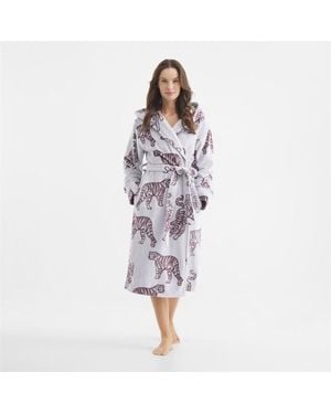 Chelsea Peers Burnout Fluffy Dressing Gown - Purple