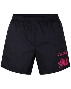 Cole Buxton Bull Dog Swim Shorts - Blue