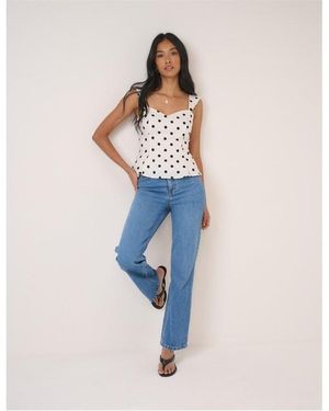 Nobody's Child Peplum Top - Blue