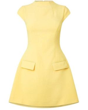 Odd Muse Cap Sleeve Mini Dress - Yellow