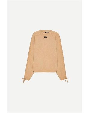 ROTATE BIRGER CHRISTENSEN Sui Lace Knitted Cardigan - Natural