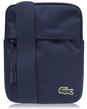 Lacoste Neocroc Canvas Vertical Camera Bag - Blue