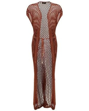 NIMA LIMINAL KNITTING Kimono Maxi Dress - Brown