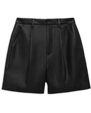 Anine Bing Carmen Leather Shorts - Black