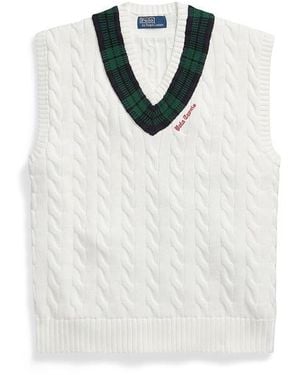 Polo Ralph Lauren Knitted Jumper Vest - White