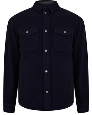 Woolrich Alaskan Melton Plain Overshirt - Blue