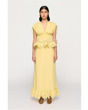 Clea Yolander Peplum Top - Yellow