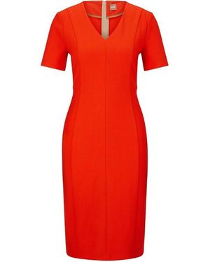 BOSS Damaisa Wrap Dress - Red