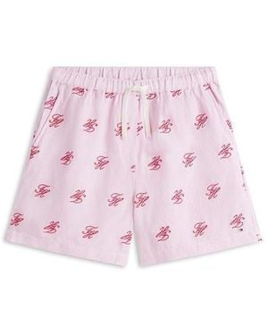 Tommy Hilfiger Fleece Jogger Shorts - Pink