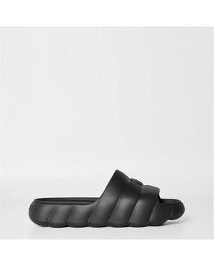 Moncler Lilo Contoured Footbed Pool Sliders - Black