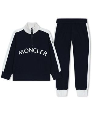 Moncler Logo Tracksuit Junior - Blue