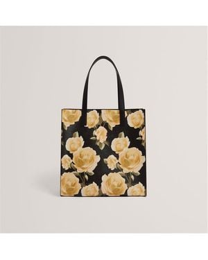 Ted Baker Floral Large Icon Tote Bag - Metallic