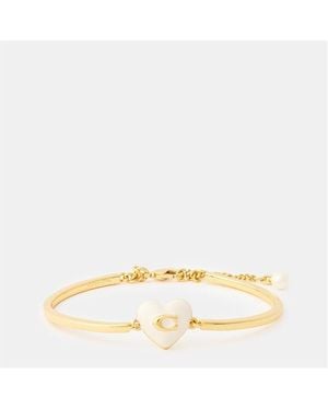 COACH Heart Cuff Bracelet - Natural