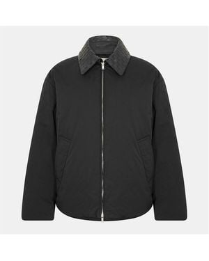 Bottega Veneta Tech Hip Length Long Sleeve Medium Puffer Jacket - Blue