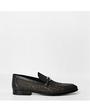 Fendi O'Lock Loafers - Black