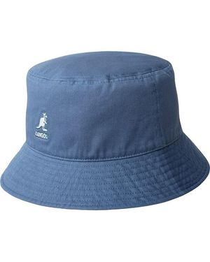 Kangol Adults Washed Bucket Hats - Blue