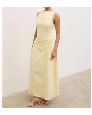 Pretty Lavish Sylvie Slash Neck Long Midaxi Dress - Yellow