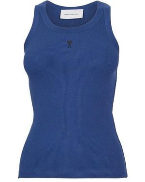 Ami Paris De Caur Tank Vest - Blue