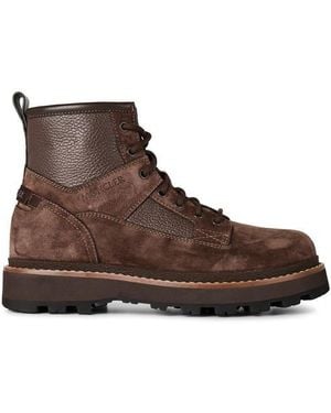 Moncler Peka Leather Hiking Boots - Brown