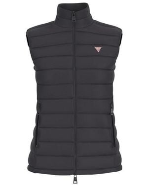 Guess Puffer Sleeveless Gilet - Blue