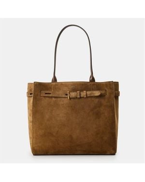 Tom Ford Tf Suede Tote Ld54 - Brown
